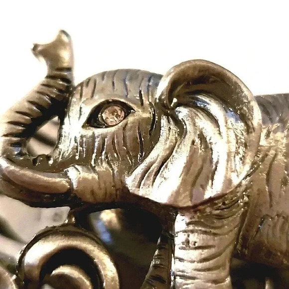 Vintage Pewter Elephant Card Letter Holder - Picture 6 of 6